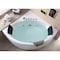 Eago 5Ft Rounded Modern Dbl Seat Corner Whirlpool Bath Tub W/ Fixtures AM200 - alternate 4